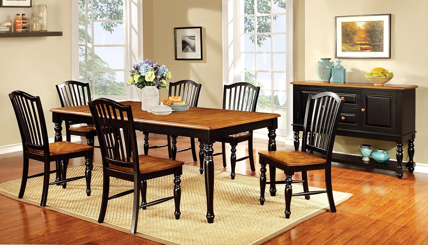 Country Style Duo-Tone Dining Buffet Server R841