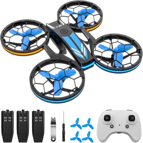 Mini Drones RC Drone Quadcopter with LED Light, 3 Batteries Y1827