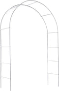 White Steel Garden Arch Arbor Trellis T411