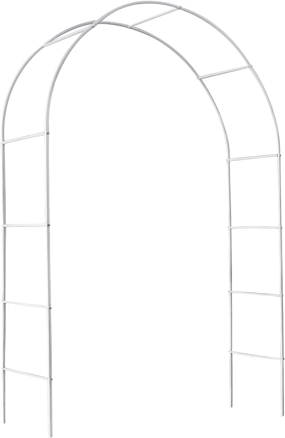 White Steel Garden Arch Arbor Trellis T411