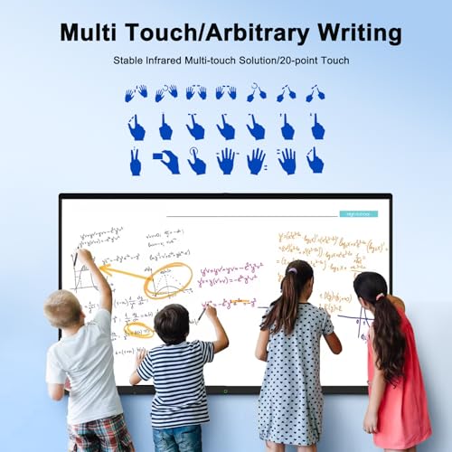 85″ 4K UHD Touchscreen Electronic White Board with Camera Android 13 K896