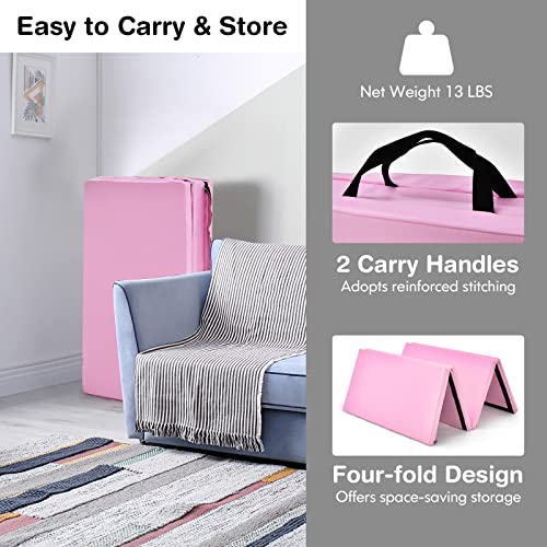 4' x 8' x 2" Folding Exercise Mat with Carry Handles T63523