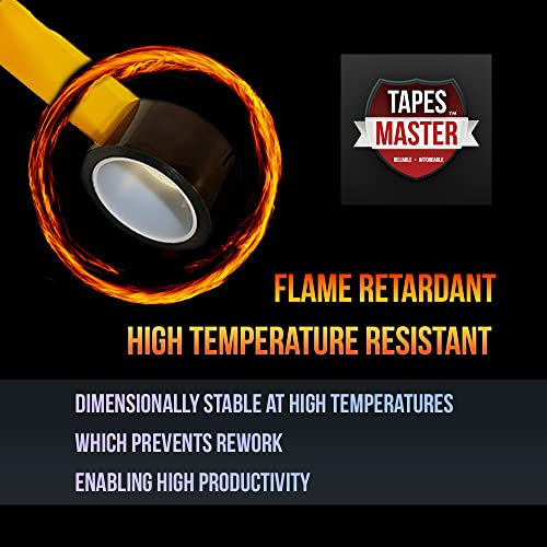 Polyimide High Temperature Heat Resistant Electrical Insulation Tape with Silicone Adhesive 3” Core G45172