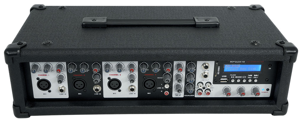 RPG2X10 PA System Mixer Amp 10 inch Speakers Stands Mics Bluetooth M386
