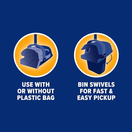 Swivel Bin & Rake Dog Poop Scooper with 20 Count Poop Bags X8676