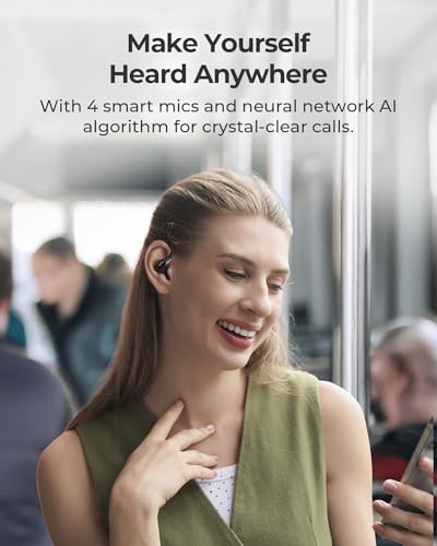 Open Ear Wireless Earbuds with 4-Mic Clear Call, 30H Playtime P828161