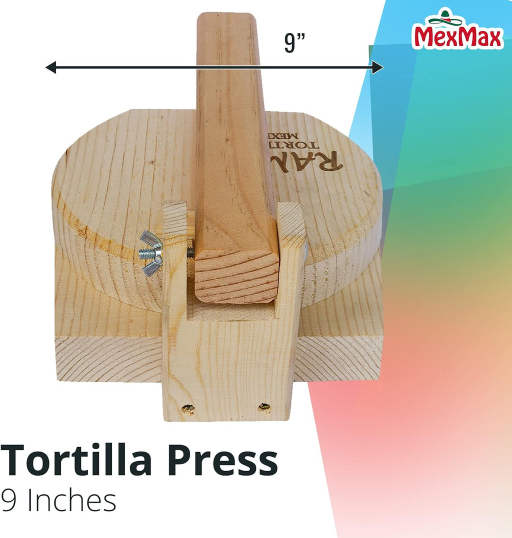 9 Inch Wooden Tortilla Presser F447896