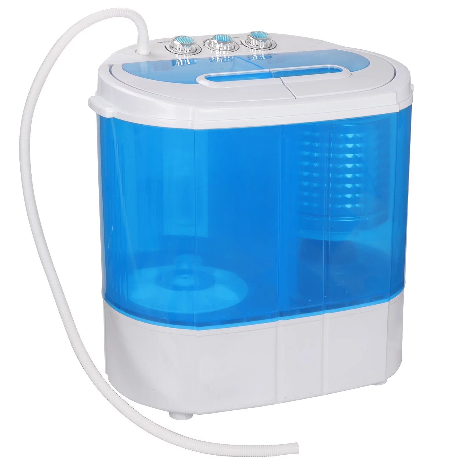 Compact Lightweight Twin Tub Washing Machine 6lbs Washer 4lbs Dryer X52532