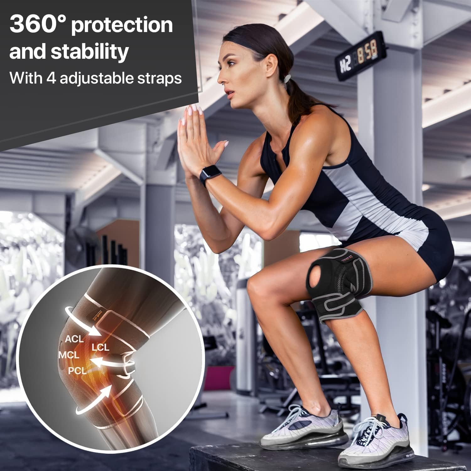 X-Large Mercury Knee Brace with Side Stabilizers & Patella Gel Pads G937