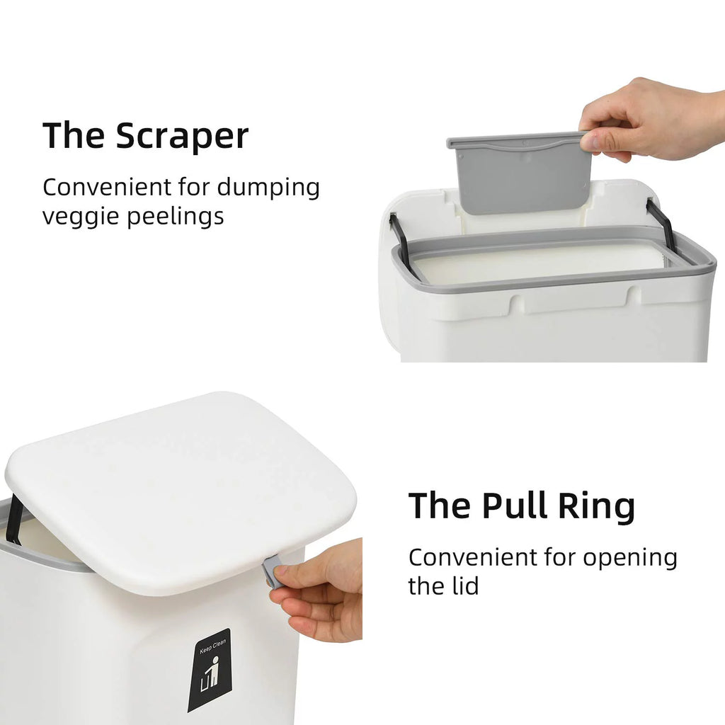 2.4 Gal Hanging Trash Can with Lid Z427934