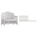5-in-1 Convertible Crib in Frost, Greenguard Gold Certified, Wooden Baby Crib B466152