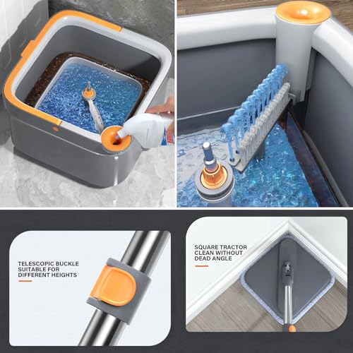 Spin Mop and Bucket with Wringer Set T6533