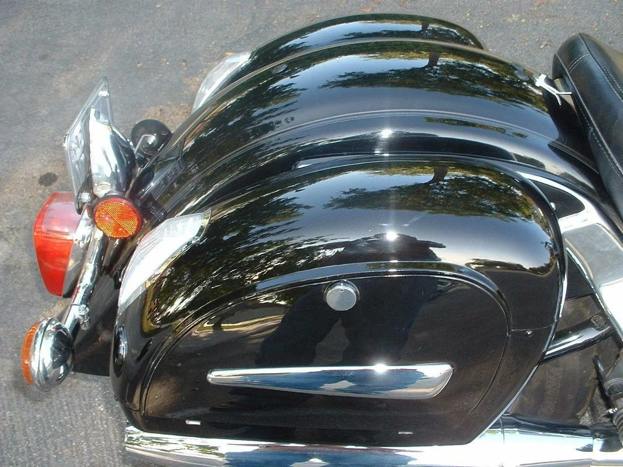 Vivid Black Universal Hard Bag Saddlebags A478356