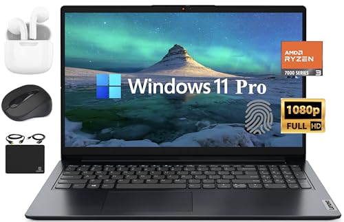 15.6" FHD Display AMD Ryzen 3 8GB LPDDR5 1TB PCIe SSD Laptop H89755