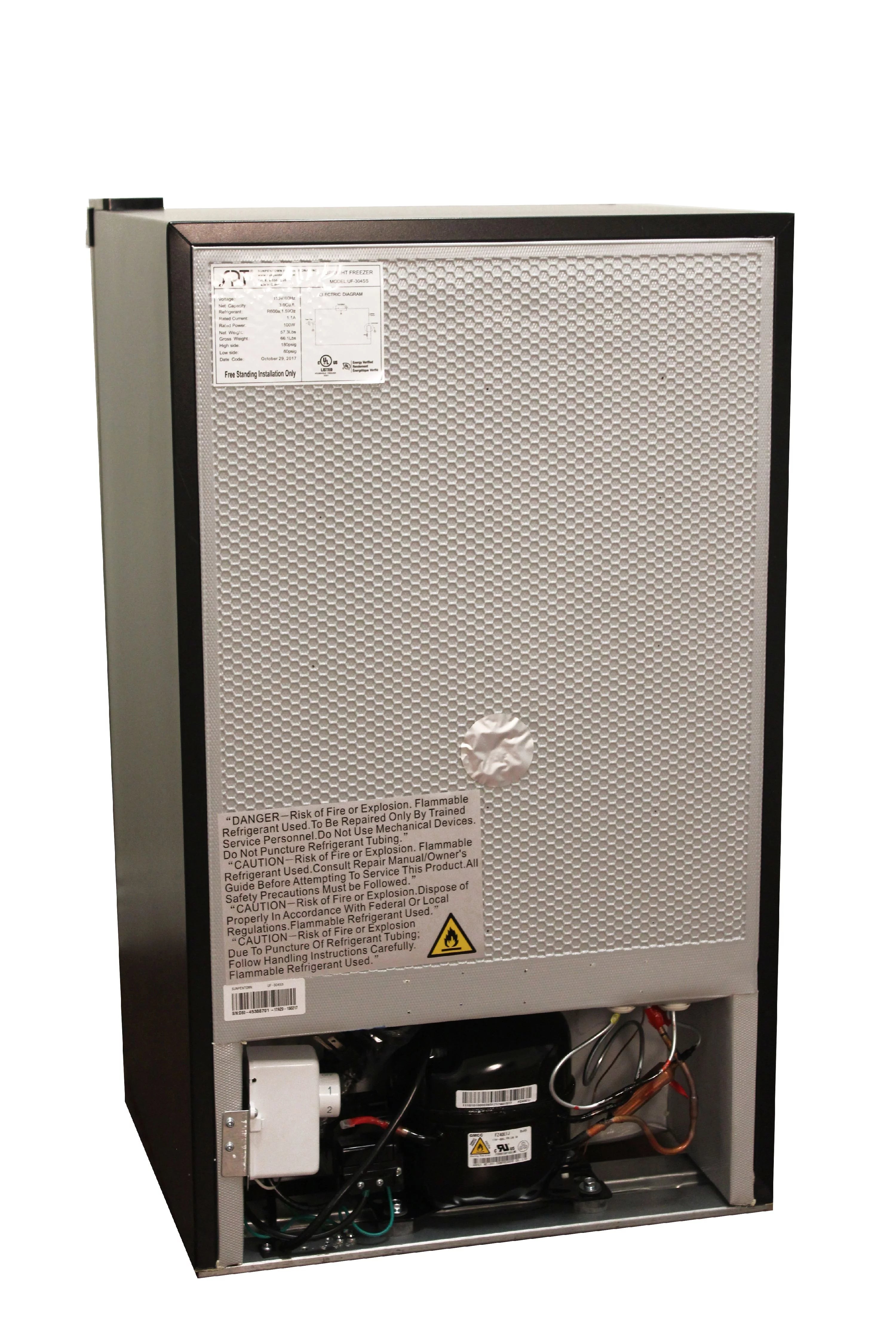 Stainless Steel 3.0 Cu ft Upright Freezer Z18373
