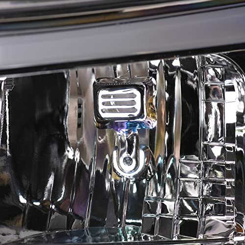 Black Housing LED Strip Bar Headlights With Amber Reflector E704