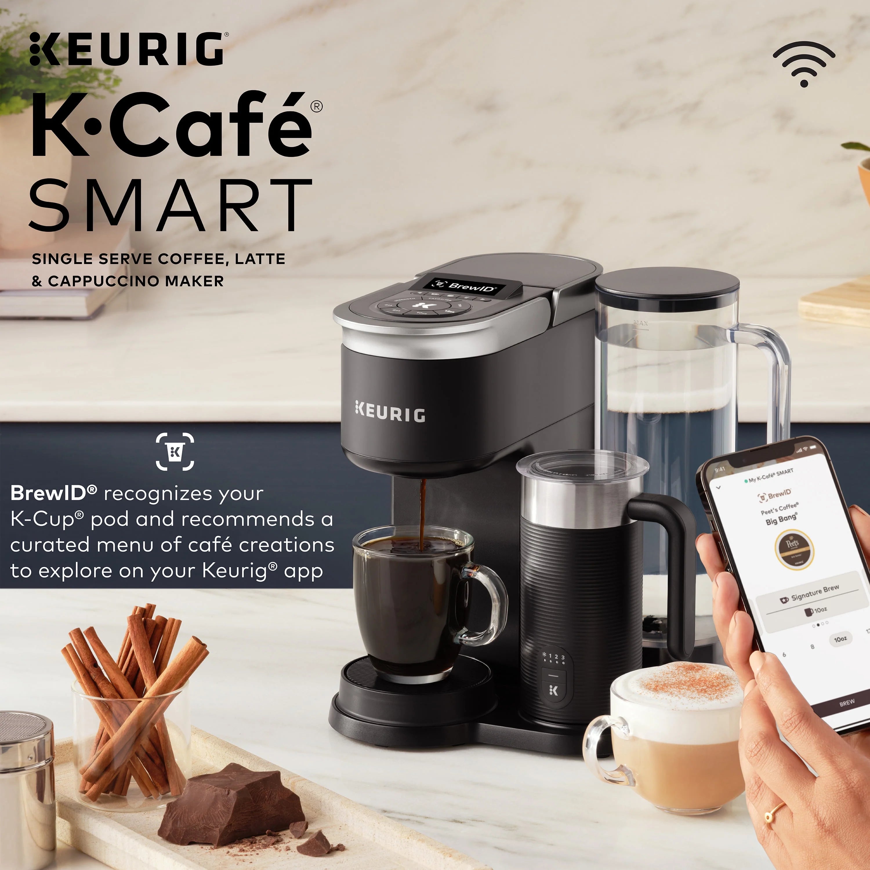 Black Single Serve Coffee and Latte Maker B217680