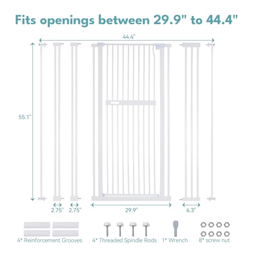 Black Metal Auto Close Pet Gate C941065