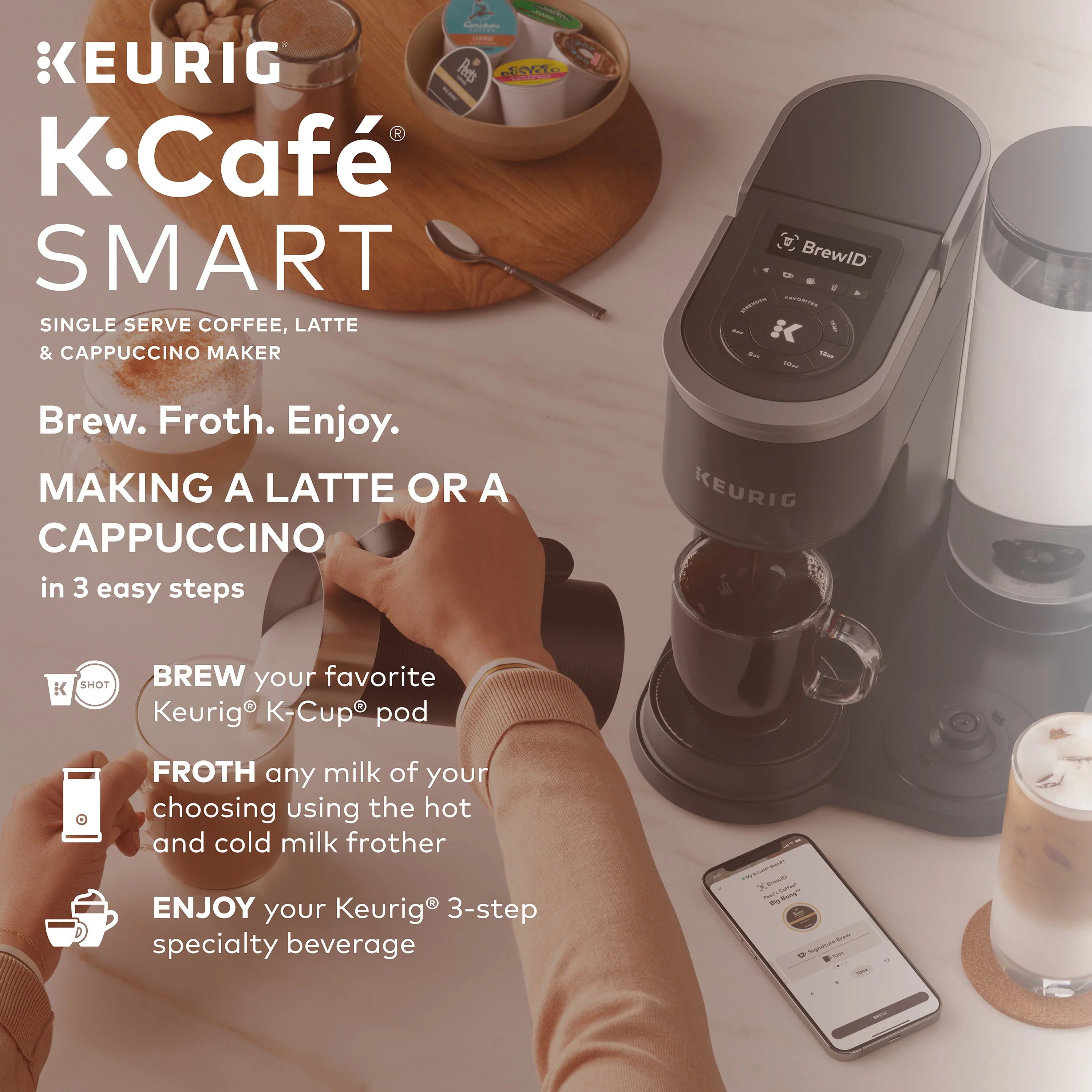 Black Single Serve Coffee and Latte Maker B217680