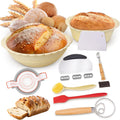 Banneton Bread Proofing Basket Set of 2 - Round 9" & Oval 10" Y1524