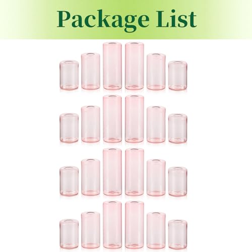 12pcs Pink Glass Bud Vases C270806