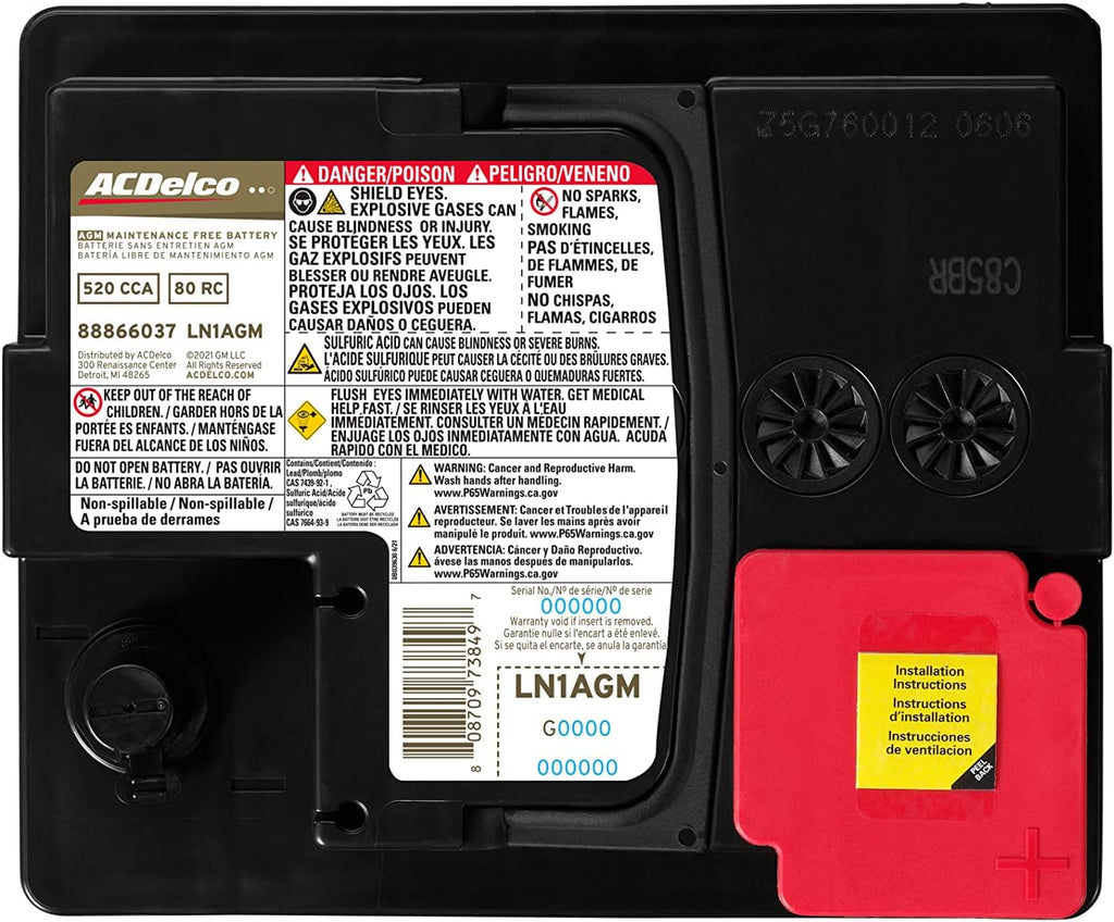 AGM BCI Group LN1 Battery C9551