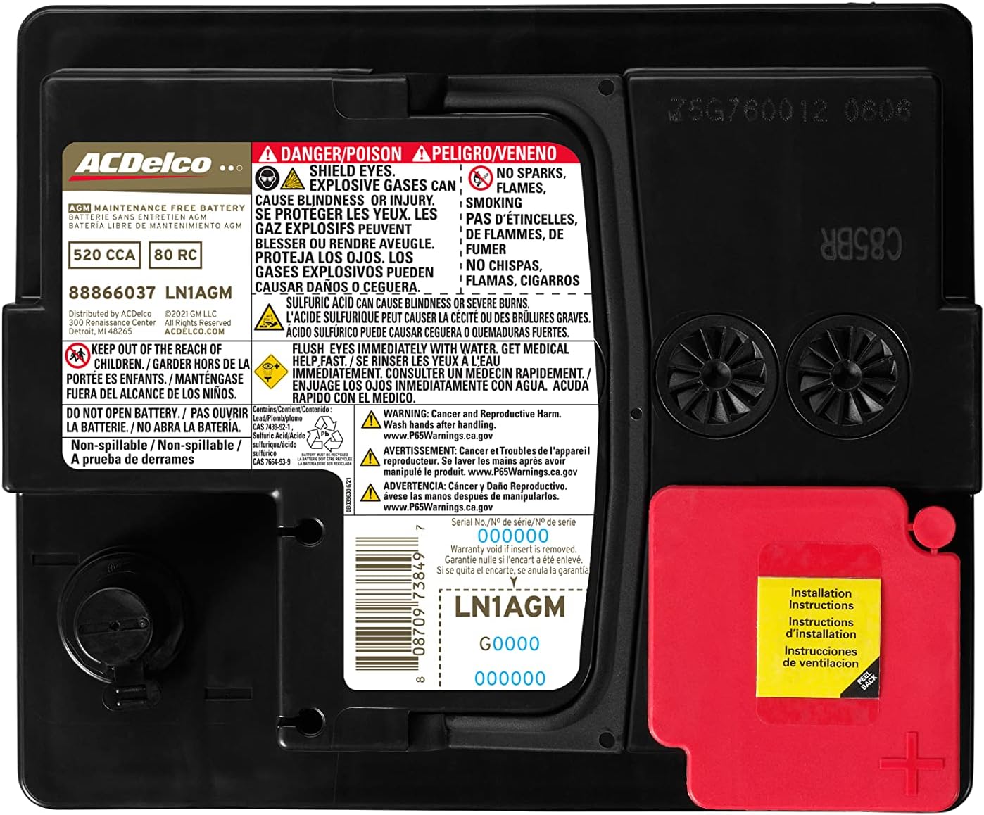 AGM BCI Group LN1 Battery C9551