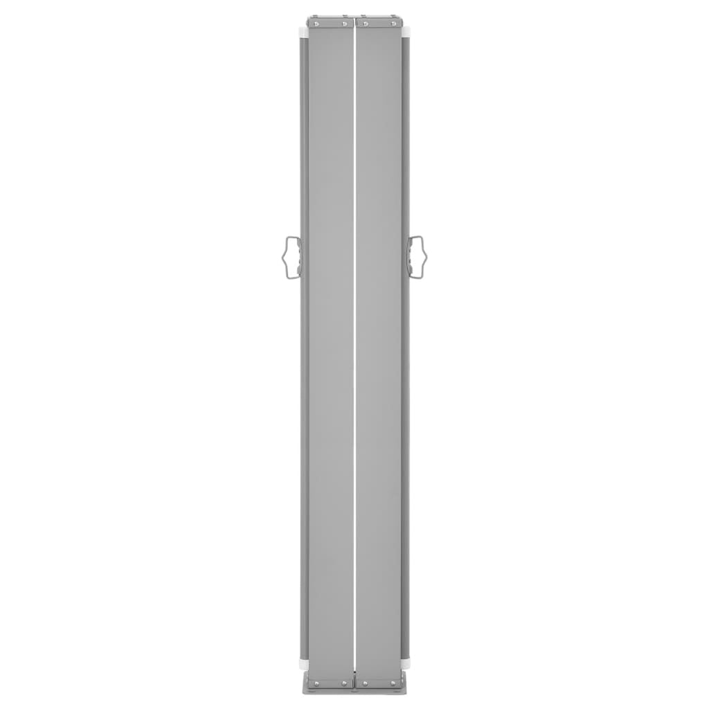 Black Retractable Side Awning Outdoor Divider Fencing Steel Frame Polyester Windscreen 55.1 x 393.7 Inches X394