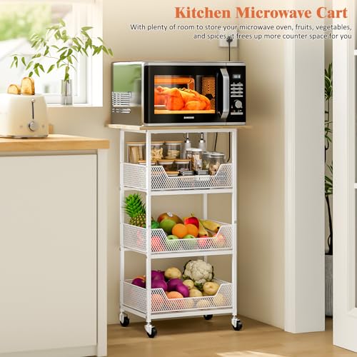 4 Tier Microwave Cart with Storage U114