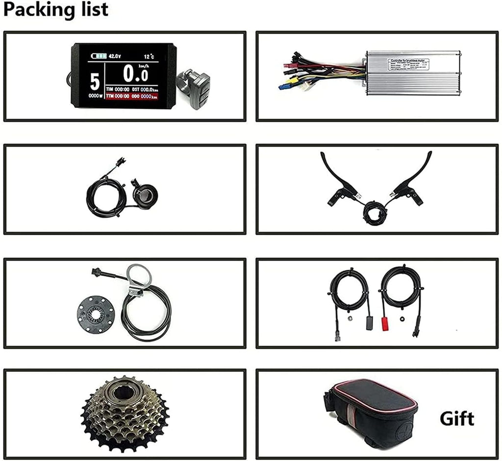 26inch-48V/500W Rear Wheel Electric Bicycle Hub Motor Kit M1727
