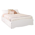 Full 6-Drawer Platform Storage Bed, White J3371