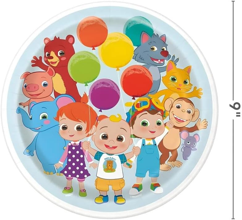 Pack of 8 Multicolor Round Dinner Plates J645631