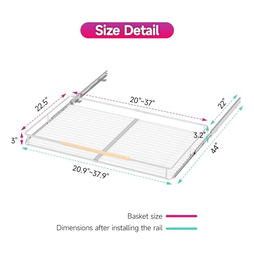 Expandable Cabinet Drawers, 2 Pack T786361