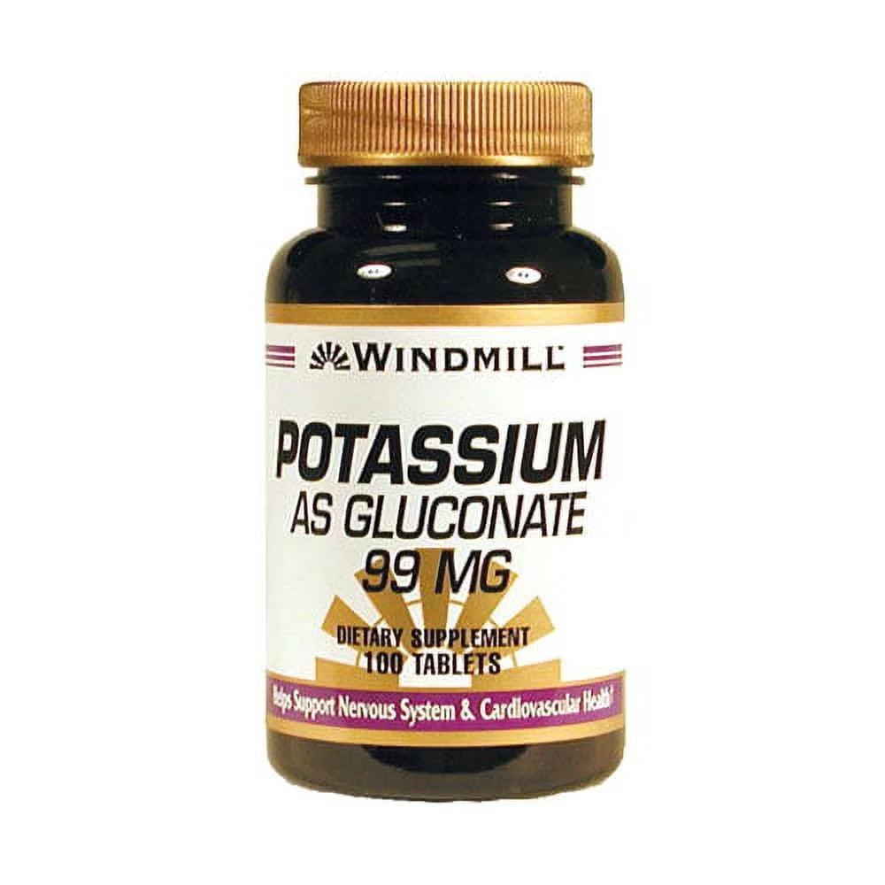 Potassium As Gluconate 99 Mg Tablets, 100 Ea, 6 Pack M139