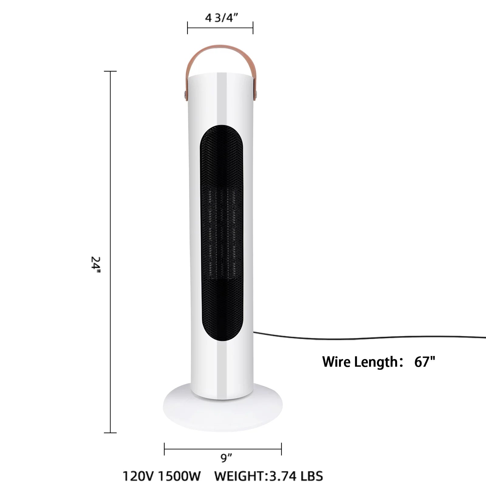 24" Tower Electric Heater U636