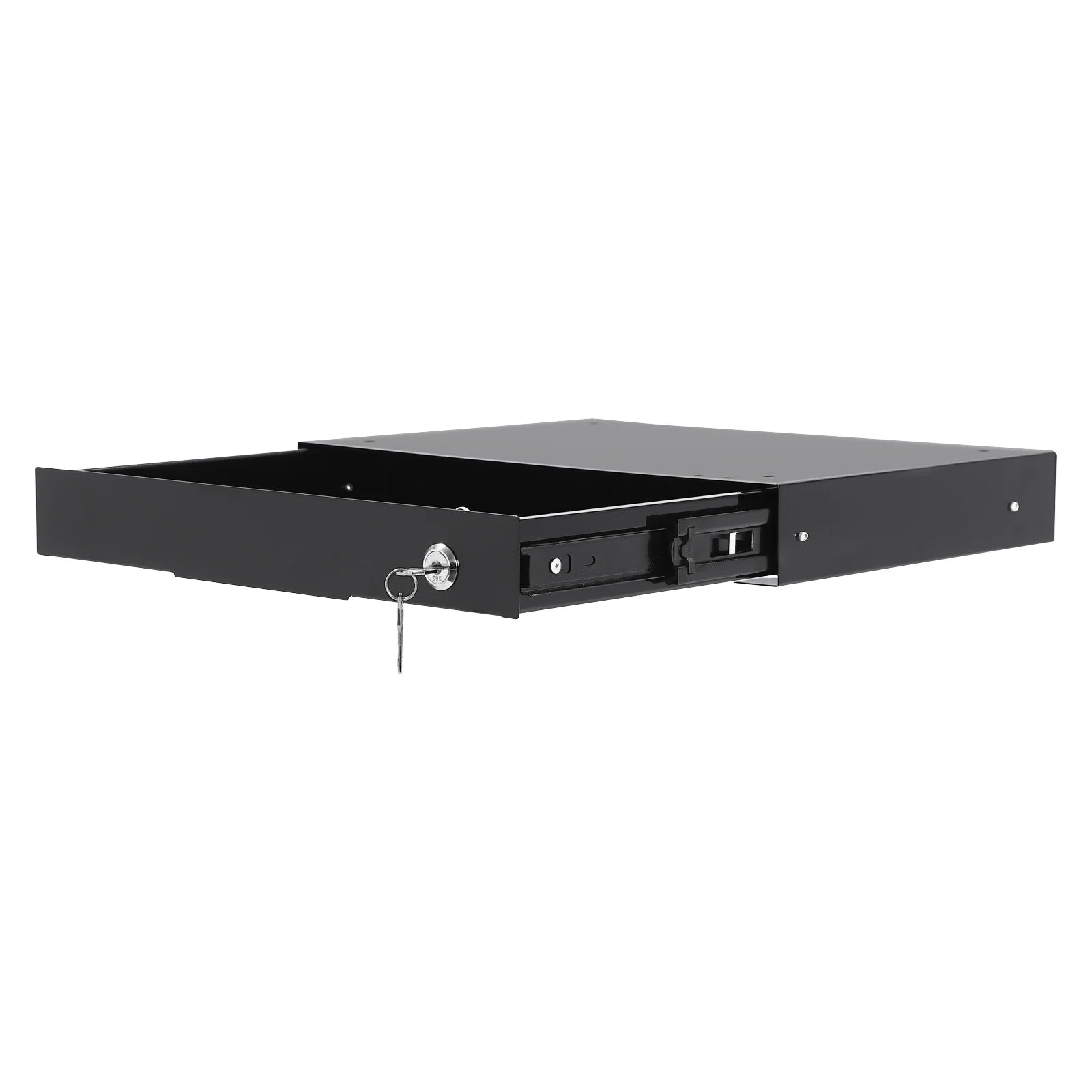 Black Sliding Drawer Storage Tray with Keys A4529