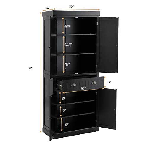 72" Gray Storage Cabinet with Doors and Adjustable Shelves N6838