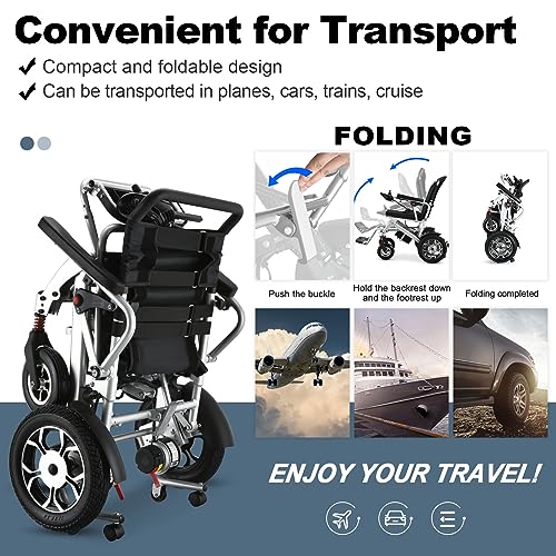 Portable electric wheelchairs Foldable Lightweight All Terrain Power Motorized wheelchairs W17210
