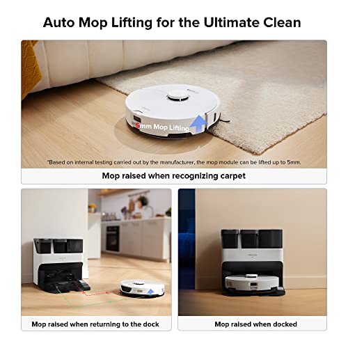 Robot Vacuum and Mop Combo, Self Drying, Self Washing E195349
