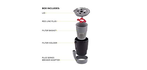 Single Serve K-Cup Pod Coffee Maker (Black) with Universal Reusable Filter (Gray) A581