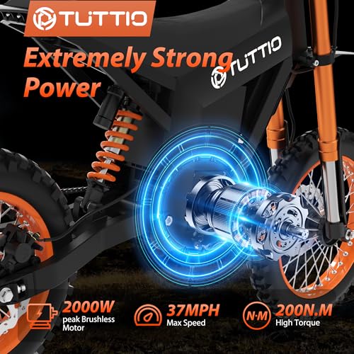 14"/12" Fat Tire 2000W Electric Dirt Bike with 48V 21AH Battery D9970