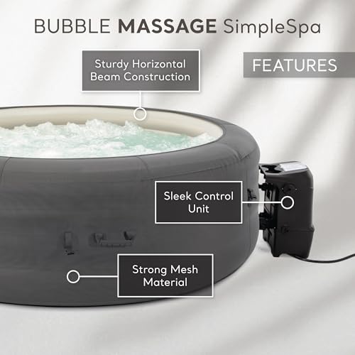 6 Person Inflatable Hot Tub with Built-in Pump and Cover W29735