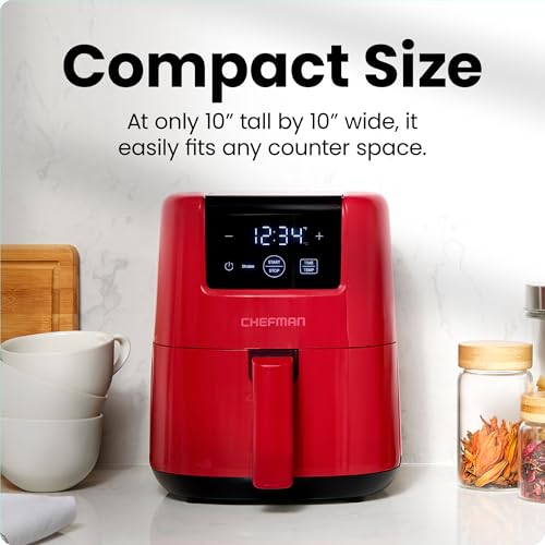 2 Qt Digital Air Fryer with Nonstick Basket – Black J6280