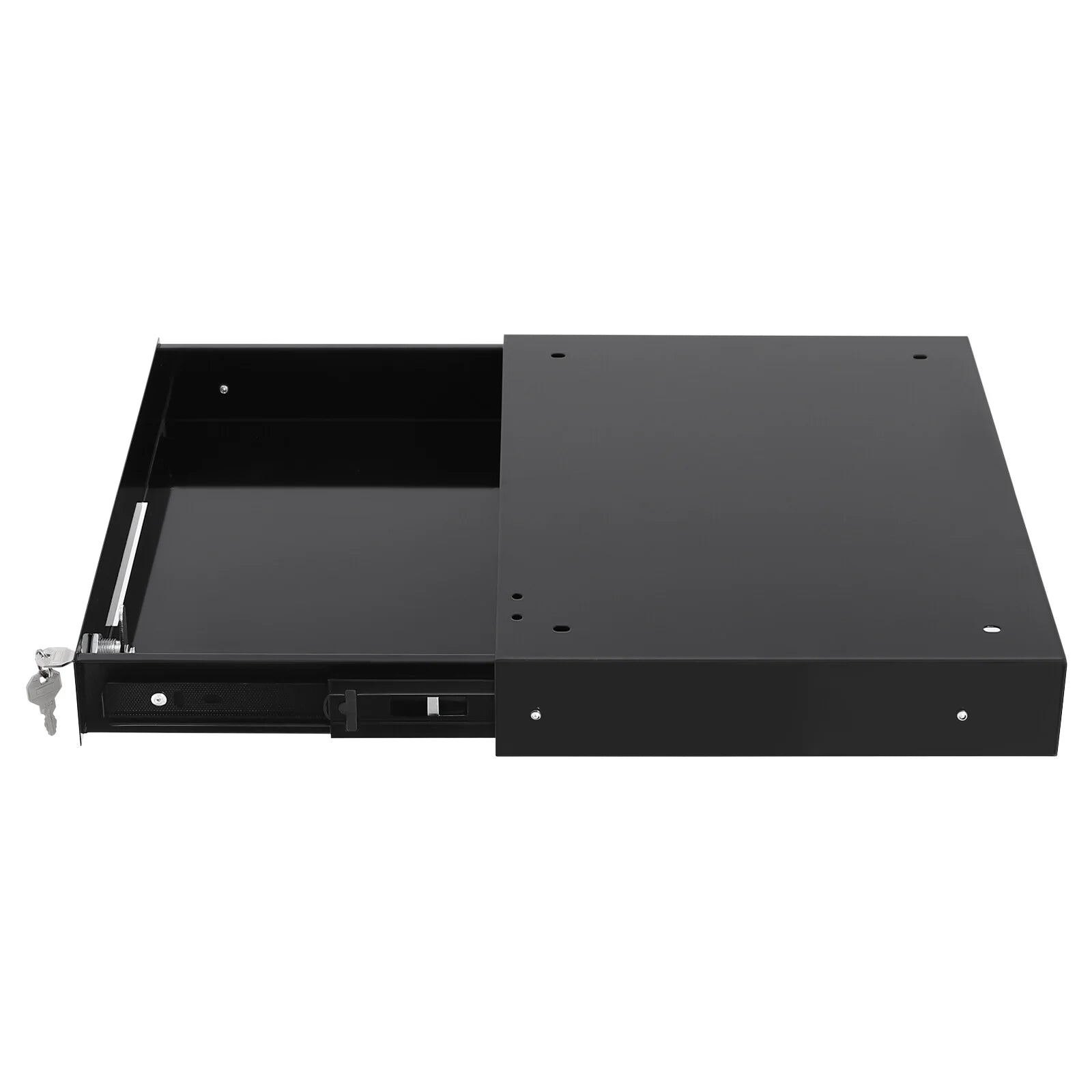 Black Sliding Drawer Storage Tray with Keys A4529