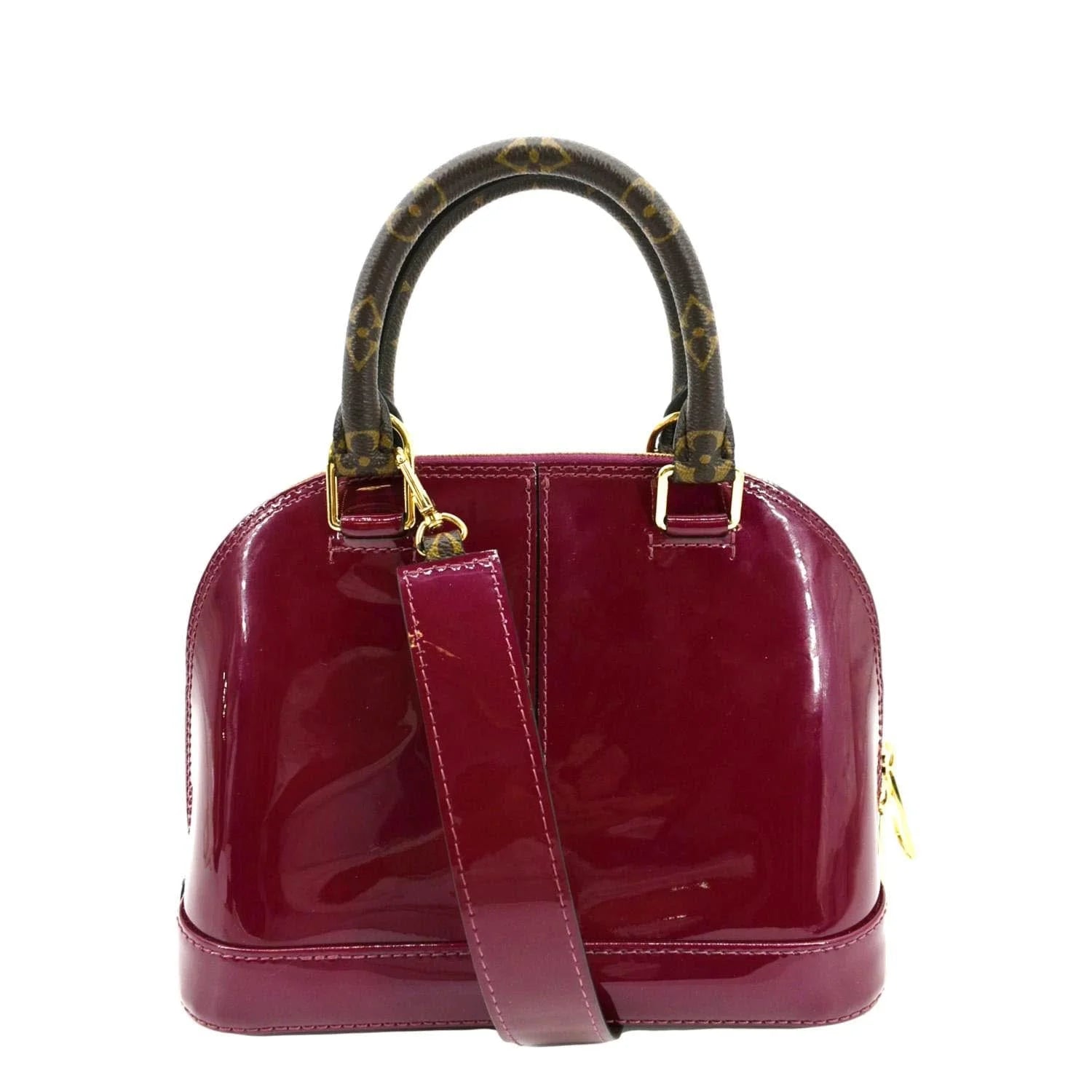 Red Leather Satchel Crossbody Bag B68106