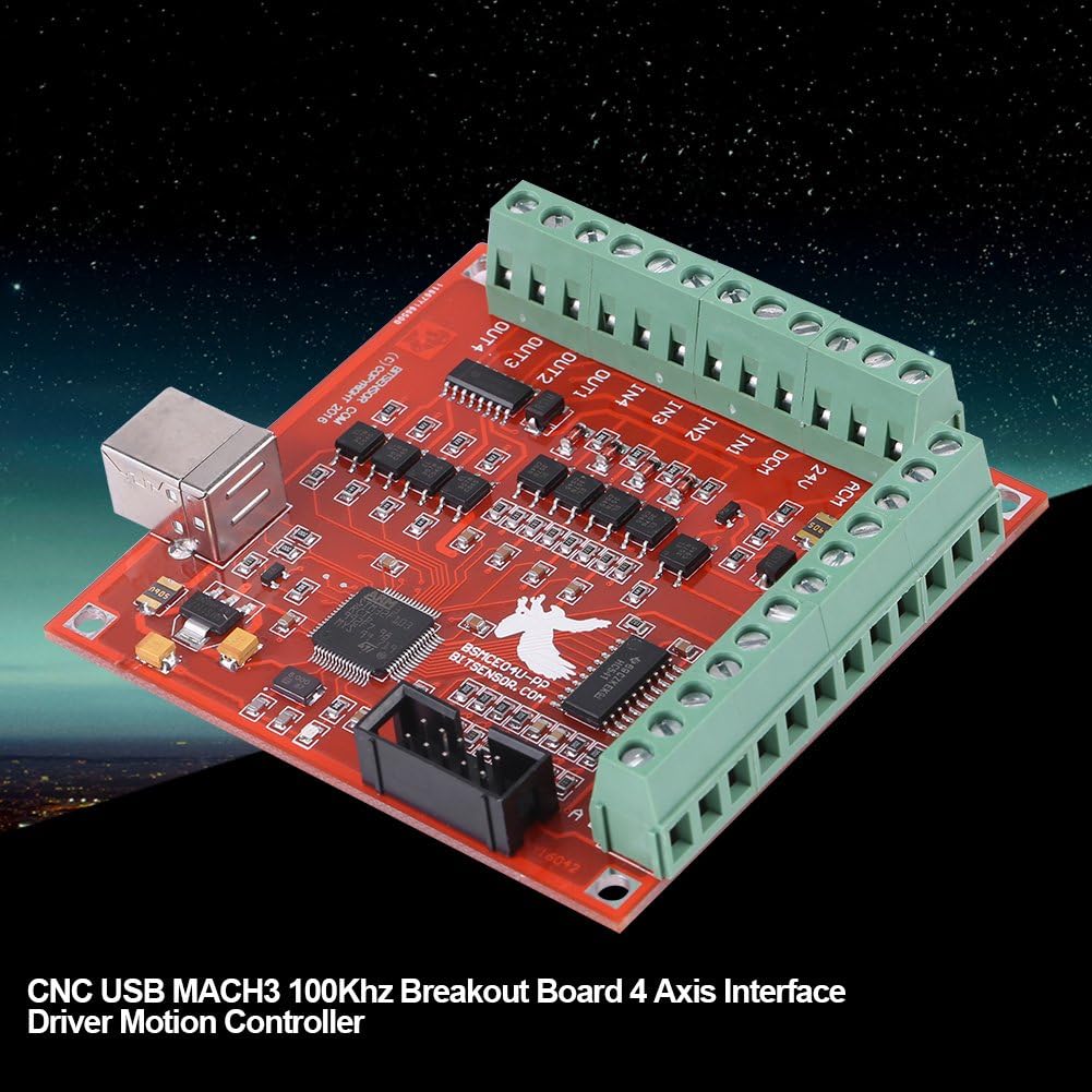 USB 4-Axis Linkage Mach3 Stepper Motor Motion Control Card H6034