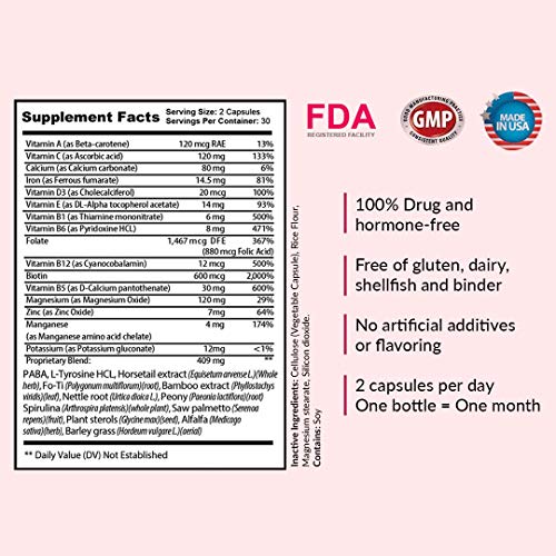 60 Pills Hair Growth Biotin Supplement F1950