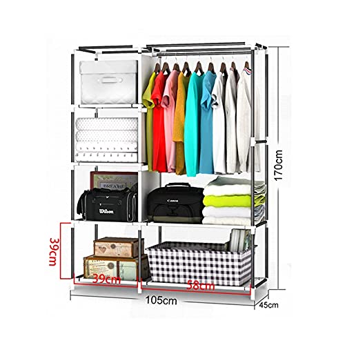 170 * 105 * 45cm Metal Bracket Fabric Wardrobe C385804