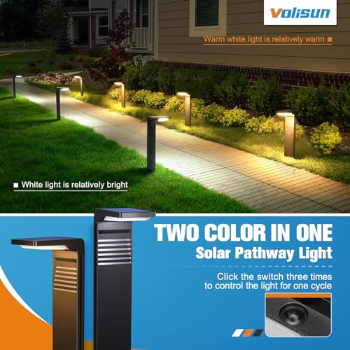 Solar Pathway Lights 4pack, Warm White and Cool White Light A59704
