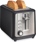 2 Slice Slot Toaster with Extra Long & Wide Slots, Matte Black and Stainless Steel N7906